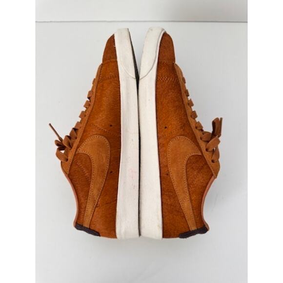 *rare* NIKE Women’s 8 Blazer Low Sneakers  Brown Pony Hair Leather Retro Casual - Picture 7 of 9